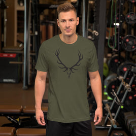 Elk Hunter Skull Outdoors Unisex t-shirt
