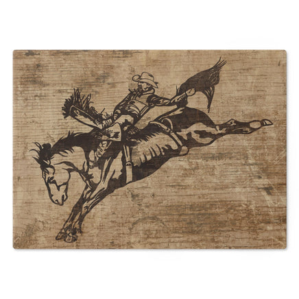 Rustic Cowboy Cutting Board with Rodeo Design, Kitchen Decor, Gift for Ranchers, Western Themed, Unique Housewarming Gift