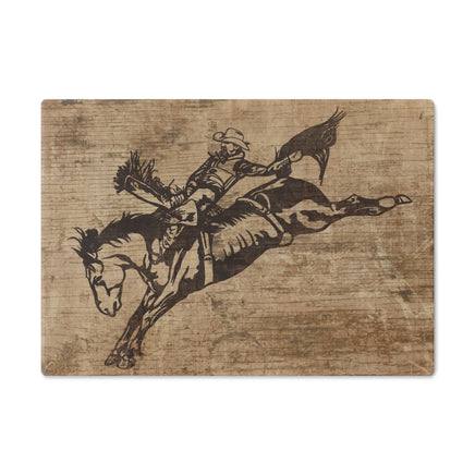 Rustic Cowboy Cutting Board with Rodeo Design, Kitchen Decor, Gift for Ranchers, Western Themed, Unique Housewarming Gift