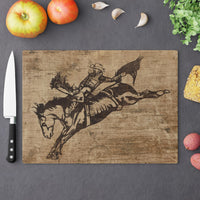 Rustic Cowboy Cutting Board with Rodeo Design, Kitchen Decor, Gift for Ranchers, Western Themed, Unique Housewarming Gift