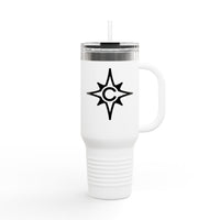 CUSTOM CATTLE BRAND Stylish Personalized Custom Thermal Stainless Steel Insulated Travel Mug, 40oz Western Ranch Coffee Water Bottle