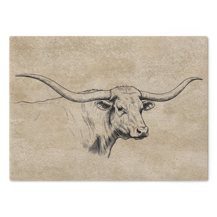 Texas Longhorn Cattle Rustic Cowboy Cutting Board Western Kitchen Decor Gift for Ranchers Western Themed Unique Housewarming Gift