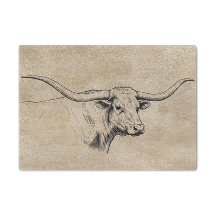 Texas Longhorn Cattle Rustic Cowboy Cutting Board Western Kitchen Decor Gift for Ranchers Western Themed Unique Housewarming Gift