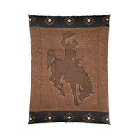 Bronc Rider Western Cowboy Comforter Rustic Lodge Decor Wyoming Rodeo Western Themed Bedroom Home Decor Aztec Navajo Southwestern Decor