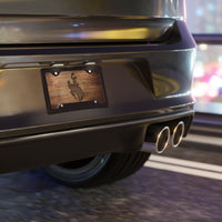 Bronc Rider Wyoming License Plate Rodeo Rustic Western Wood Print Vintage Retro Rancher Truck Vehicle Accessory