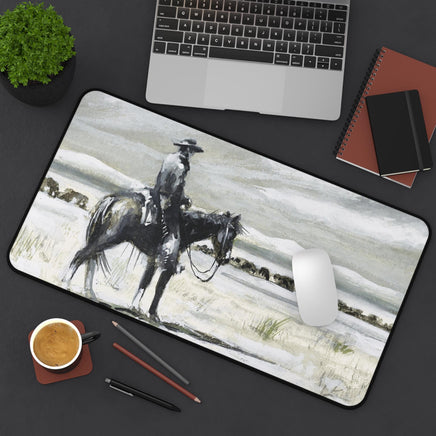 Rustic Cowboy Desk Mat Western Decor for Office, Vintage Western Art Painting Computer Desk Mouse Pad Rustic Home Decor Rancher Sale Barn