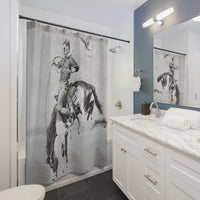Bucking Bronco Shower Curtain Rustic Ranch Lodge Farmhouse Polyester Bathroom Shower Curtain Frederic Remington Western Artwork Bathroom