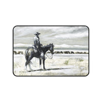 Rustic Cowboy Desk Mat Western Decor for Office, Vintage Western Art Painting Computer Desk Mouse Pad Rustic Home Decor Rancher Sale Barn