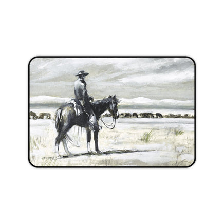 Rustic Cowboy Desk Mat Western Decor for Office, Vintage Western Art Painting Computer Desk Mouse Pad Rustic Home Decor Rancher Sale Barn