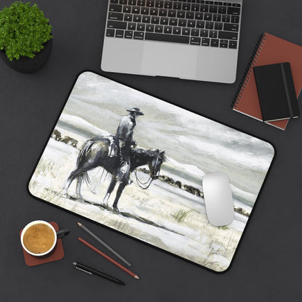 Rustic Cowboy Desk Mat Western Decor for Office, Vintage Western Art Painting Computer Desk Mouse Pad Rustic Home Decor Rancher Sale Barn
