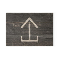 Copy of Slash H Bar Brand Embossed Leather Monogram Glass Cutting Board | Brown Kitchen Countertop