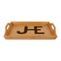 CUSTOM CATTLE BRAND Engraved Bamboo Serving Tray | Personalized Livestock Brand Ranch House Western Kitchen Accessory