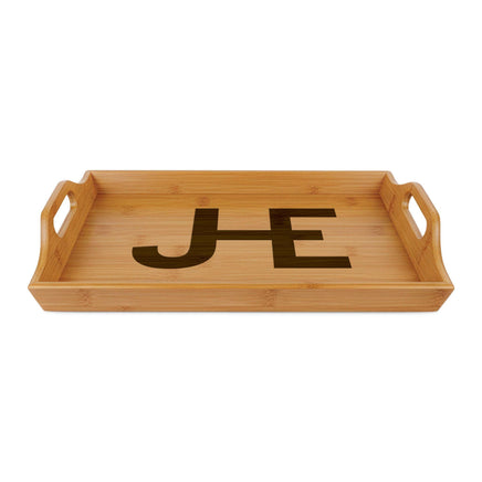CUSTOM CATTLE BRAND Engraved Bamboo Serving Tray | Personalized Livestock Brand Ranch House Western Kitchen Accessory