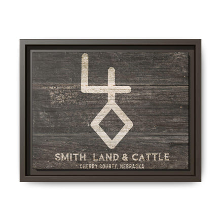 PERSONALIZED CATTLE BRAND Canvas Western Rustic Wall Art Vintage Weathered Wood Design Family Livestock Branding Custom Printed Canvas