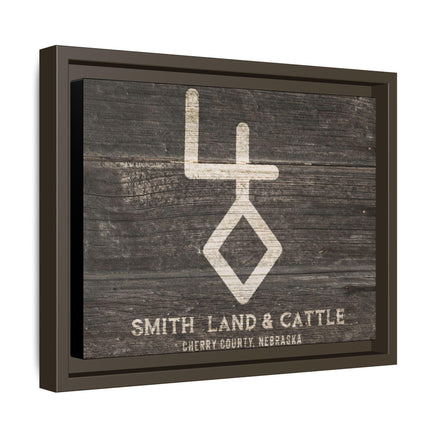 PERSONALIZED CATTLE BRAND Canvas Western Rustic Wall Art Vintage Weathered Wood Design Family Livestock Branding Custom Printed Canvas