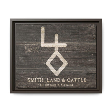PERSONALIZED CATTLE BRAND Canvas Western Rustic Wall Art Vintage Weathered Wood Design Family Livestock Branding Custom Printed Canvas