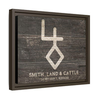 PERSONALIZED CATTLE BRAND Canvas Western Rustic Wall Art Vintage Weathered Wood Design Family Livestock Branding Custom Printed Canvas