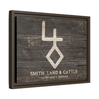 PERSONALIZED CATTLE BRAND Canvas Western Rustic Wall Art Vintage Weathered Wood Design Family Livestock Branding Custom Printed Canvas