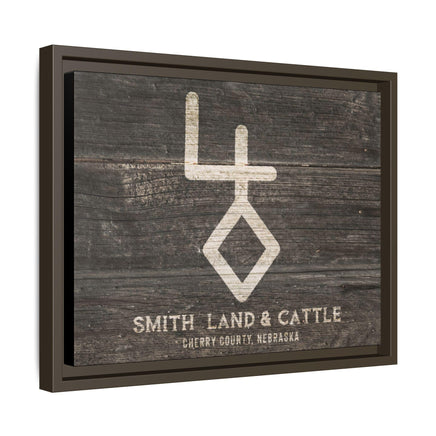 PERSONALIZED CATTLE BRAND Canvas Western Rustic Wall Art Vintage Weathered Wood Design Family Livestock Branding Custom Printed Canvas