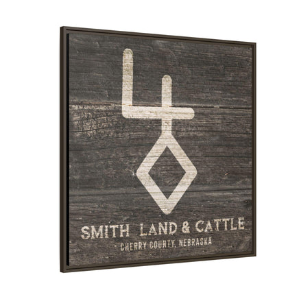 PERSONALIZED CATTLE BRAND Canvas Western Rustic Wall Art Vintage Weathered Wood Design Family Livestock Branding Custom Printed Canvas