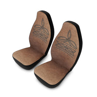 Western Boot Stitch Leather Printed Pattern Seat Covers Universal Fit Polyester Bucket Seat Cover Rustic Country Western Truck Seat Cover