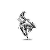 Rodeo Bronc Rider Western Truck Decal Bubble-free Stickers
