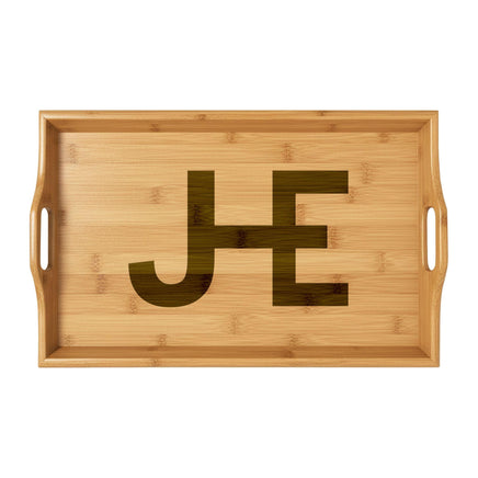 CUSTOM CATTLE BRAND Engraved Bamboo Serving Tray | Personalized Livestock Brand Ranch House Western Kitchen Accessory