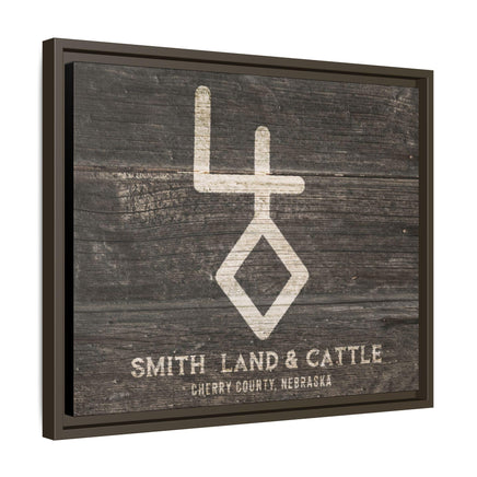 PERSONALIZED CATTLE BRAND Canvas Western Rustic Wall Art Vintage Weathered Wood Design Family Livestock Branding Custom Printed Canvas