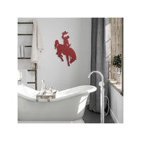 Vintage Bronc Rider Metal Wall Art Old Time Wyoming Rodeo Metal Artwork