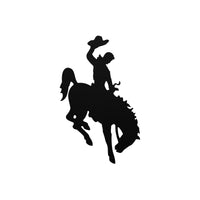 Vintage Bronc Rider Metal Wall Art Old Time Wyoming Rodeo Metal Artwork