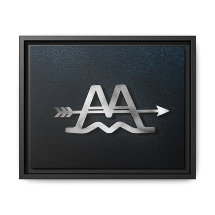 CUSTOM CATTLE BRAND Modern Wood Framed Canvas Wall Art Modern Home Office Artwork with Family Livestock Brand