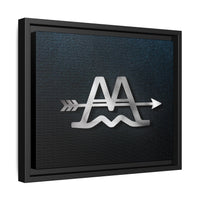 CUSTOM CATTLE BRAND Modern Wood Framed Canvas Wall Art Modern Home Office Artwork with Family Livestock Brand