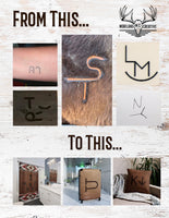 CUSTOM CATTLE BRAND Modern Barnwood Plaque Livestock Branding Iron Personalized Wall Art for Ranchers and Farmers