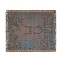 CUSTOM CATTLE BRAND Woven Accent Blanket Rustic Vintage Ride for the Brand Personalized Cowboy Accent Throw