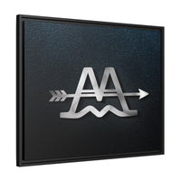 CUSTOM CATTLE BRAND Modern Wood Framed Canvas Wall Art Modern Home Office Artwork with Family Livestock Brand