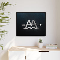 CUSTOM CATTLE BRAND Modern Wood Framed Canvas Wall Art Modern Home Office Artwork with Family Livestock Brand