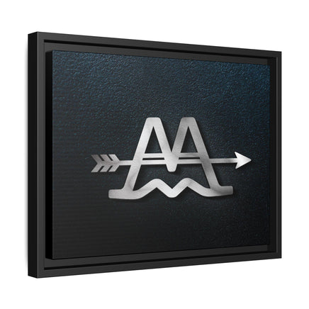 CUSTOM CATTLE BRAND Modern Wood Framed Canvas Wall Art Modern Home Office Artwork with Family Livestock Brand