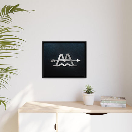 CUSTOM CATTLE BRAND Modern Wood Framed Canvas Wall Art Modern Home Office Artwork with Family Livestock Brand