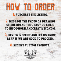 CUSTOM CATTLE BRAND Modern Barnwood Plaque Livestock Branding Iron Personalized Wall Art for Ranchers and Farmers