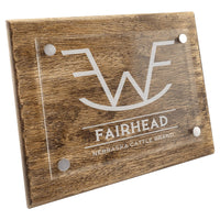 CUSTOM CATTLE BRAND Modern Barnwood Plaque Livestock Branding Iron Personalized Wall Art for Ranchers and Farmers