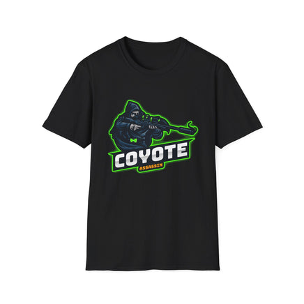 Coyote Assassin Graphic Tee | Coyote Hunter T-Shirt Thermal Hunting Enthusiast Outdoorsmen Hunting Tee Shirt