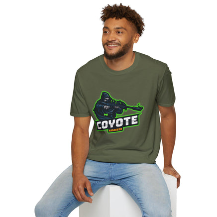 Coyote Assassin Graphic Tee | Coyote Hunter T-Shirt Thermal Hunting Enthusiast Outdoorsmen Hunting Tee Shirt
