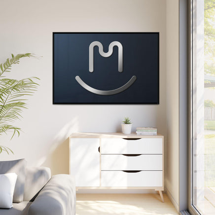 Copy of Copy of CL Brand Gold Stamped Leather Matte Canvas, Framed (Multi-color)