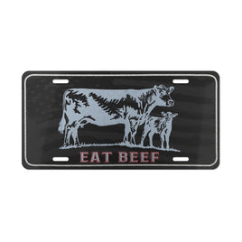 Eat Beef Cow Calf License Plate Cowboy Western Rancher Personalized License Plate Western Lifestyle Truck Accessory for Farmers and Ranchers