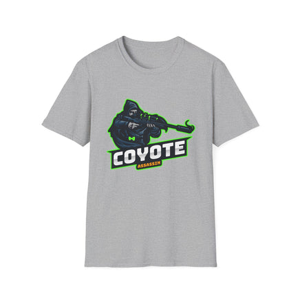 Coyote Assassin Graphic Tee | Coyote Hunter T-Shirt Thermal Hunting Enthusiast Outdoorsmen Hunting Tee Shirt