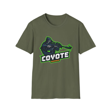Coyote Assassin Graphic Tee | Coyote Hunter T-Shirt Thermal Hunting Enthusiast Outdoorsmen Hunting Tee Shirt