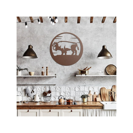 Buffalo Southwestern Metal Wall Art Western Wildlife Laser Cut Wall Decor for Cabin or Lodge