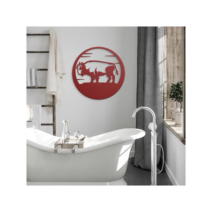 Buffalo Southwestern Metal Wall Art Western Wildlife Laser Cut Wall Decor for Cabin or Lodge