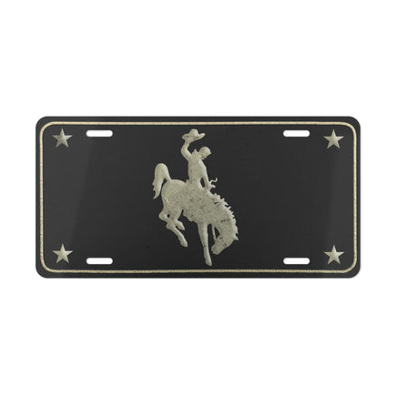 Wyoming State Bronc Rider License Plate Cowboy Western Rancher Personalized License Plates
