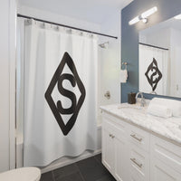 CUSTOM CATTLE BRAND Shower Curtain Modern Minimal Western Curtain Ranch Farmhouse Housewarming Gift Personalized Polyester Shower Curtain